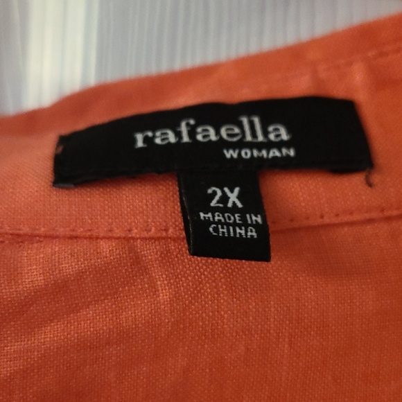 Tangerine button down top - Picture 4 of 5